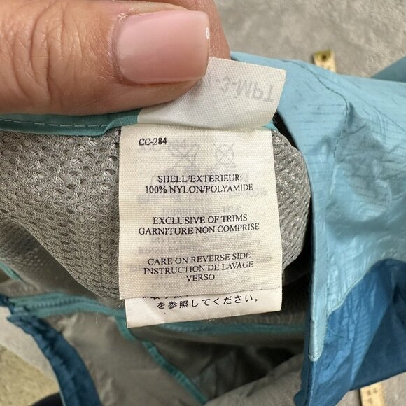 Marmot Women's Lightweight Rain Jacket Hood Pockets Hiking Size M Blue - Picture 11 of 12